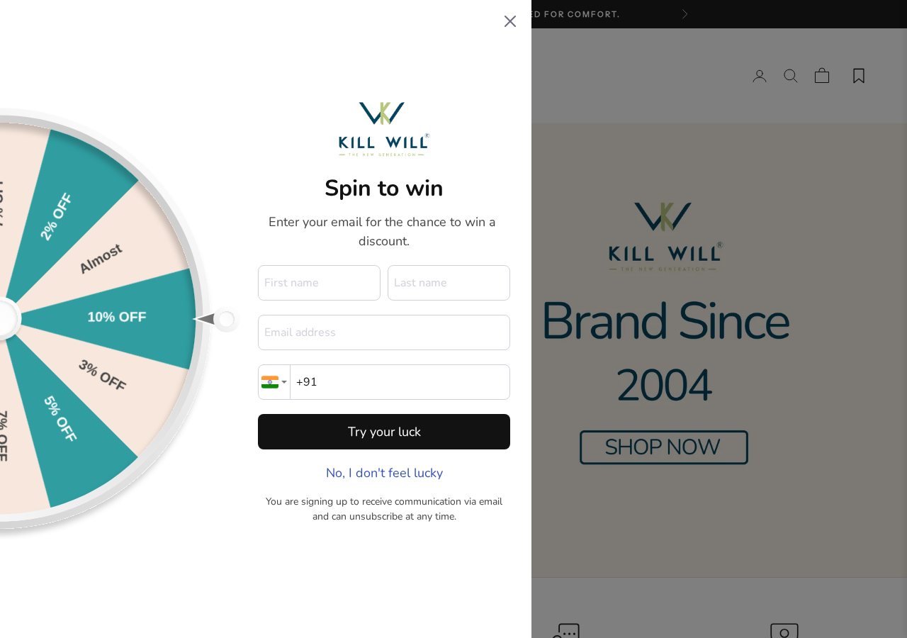 Kill Will India website